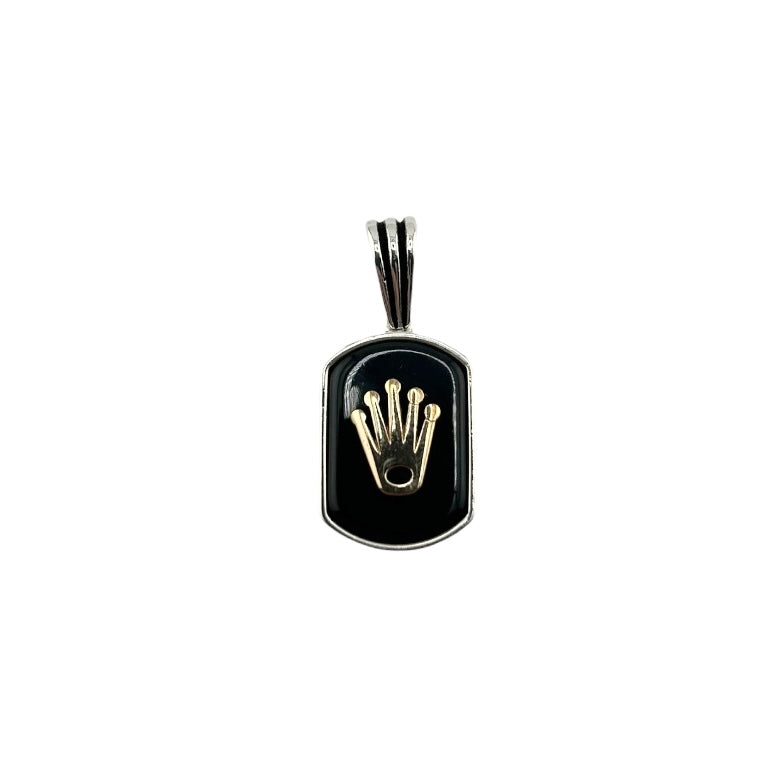 Sterling Silver Onyx Mens Pendant