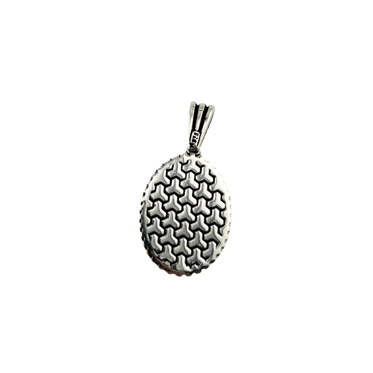 Sterling Silver Onyx Mens Pendant