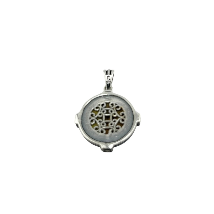 Sterling Silver Compass Mens Pendant