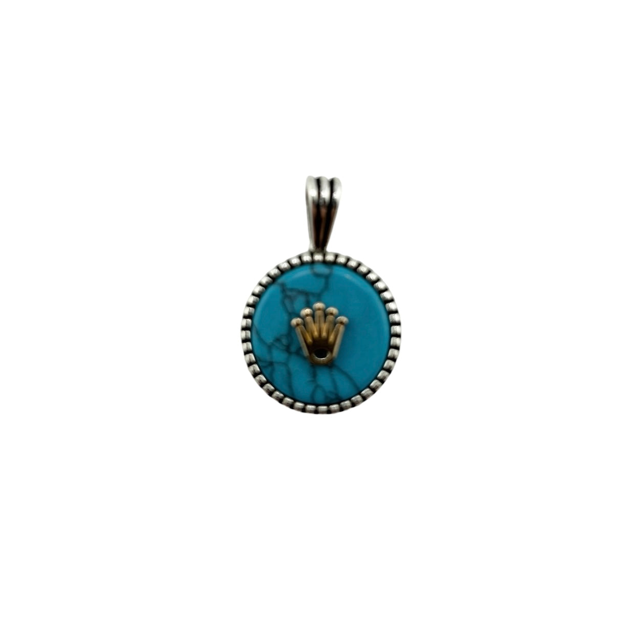 Sterling Silver Turquoise Mens Pendant