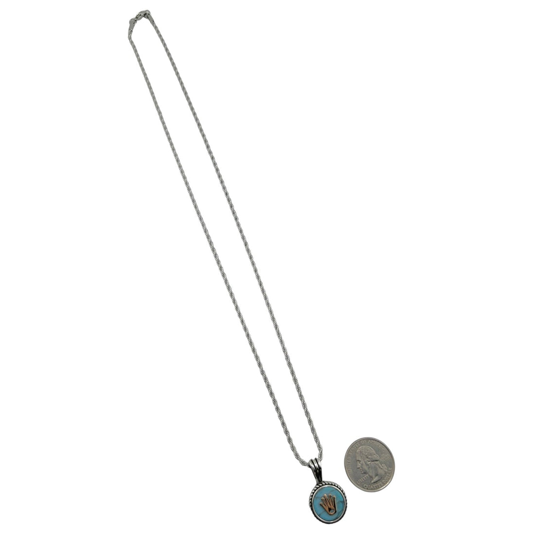 Sterling Silver Turquoise Mens Pendant