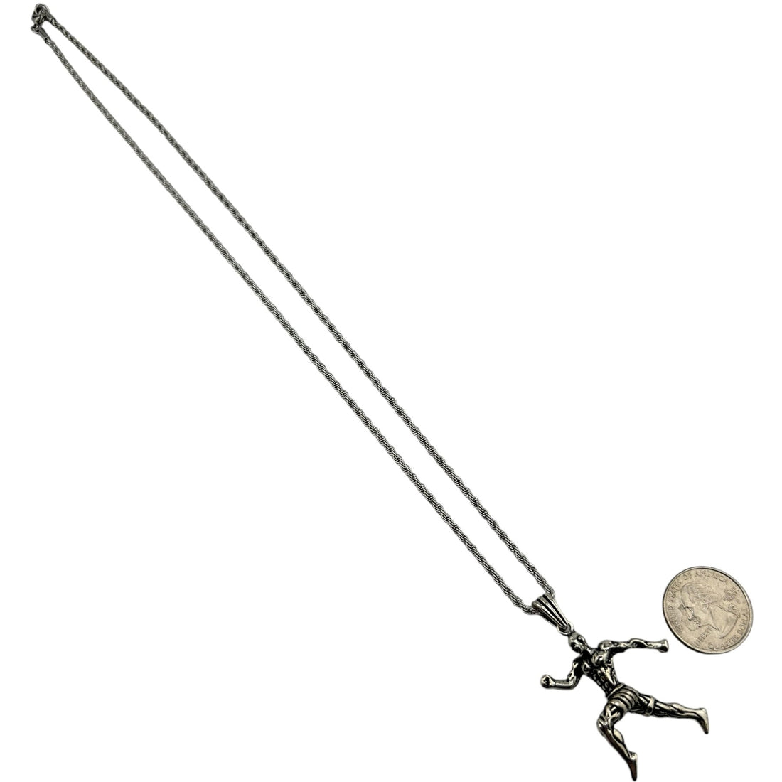 Sterling Silver Runner Mens Pendant