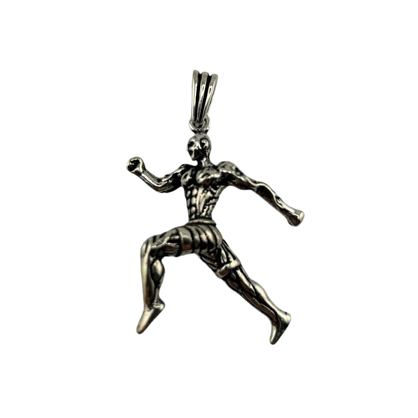 Sterling Silver Runner Mens Pendant