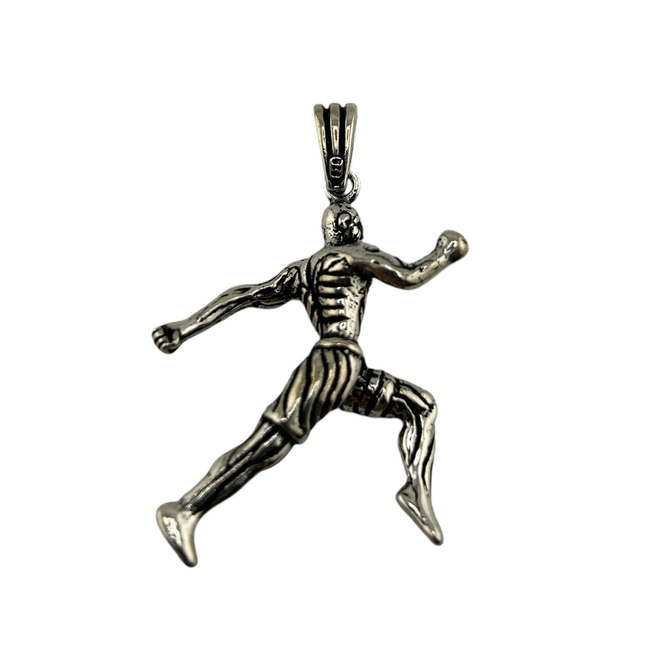 Sterling Silver Runner Mens Pendant