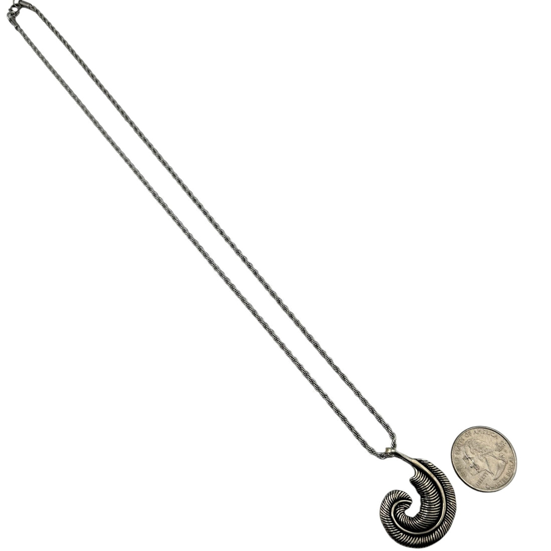 Sterling Silver Leaf Mens Pendant