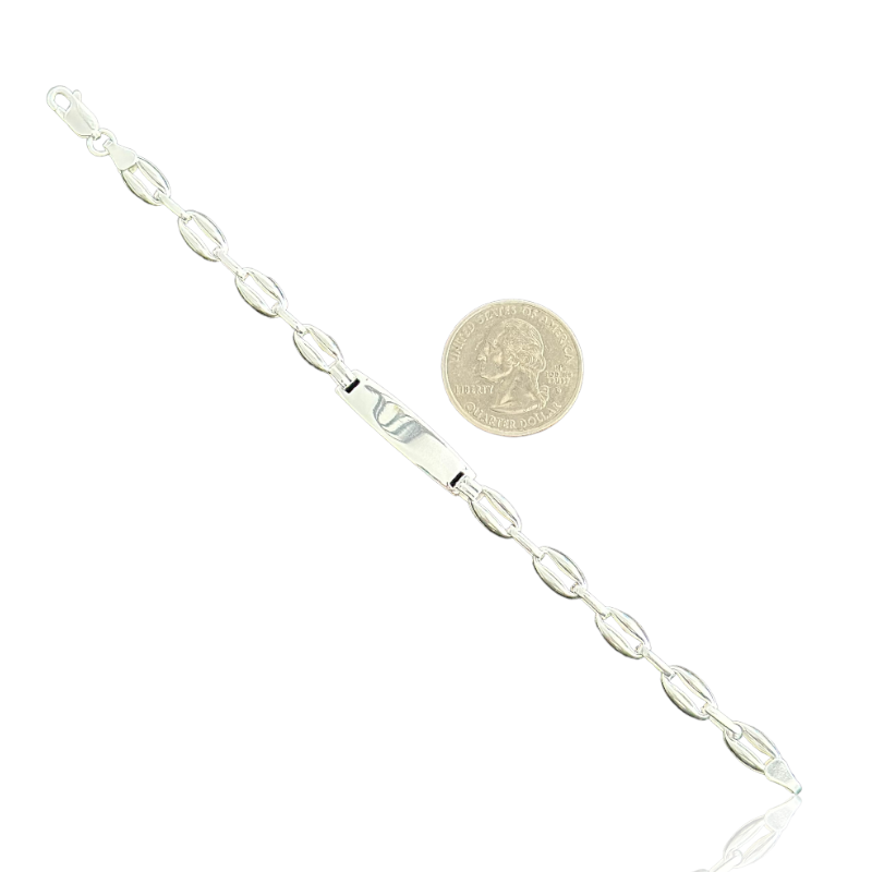 Sterling Silver Baby ID Bracelet