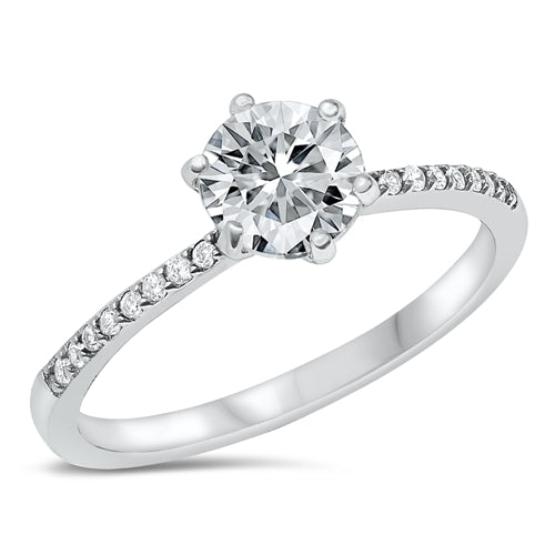 Sterling Silver Solitaire CZ Ring