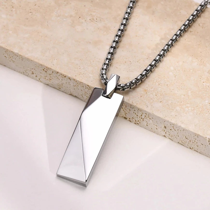 Stainless Steel Rectangle Necklace