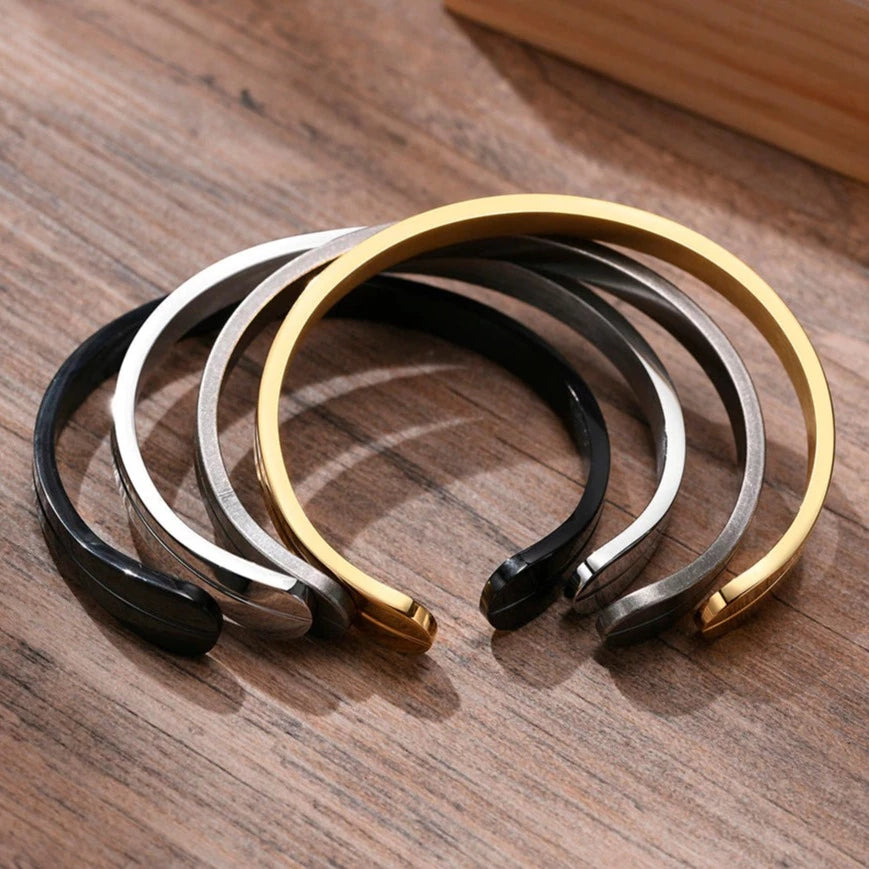 Stainless Steel Vintage Rustic Cuff Bracelet