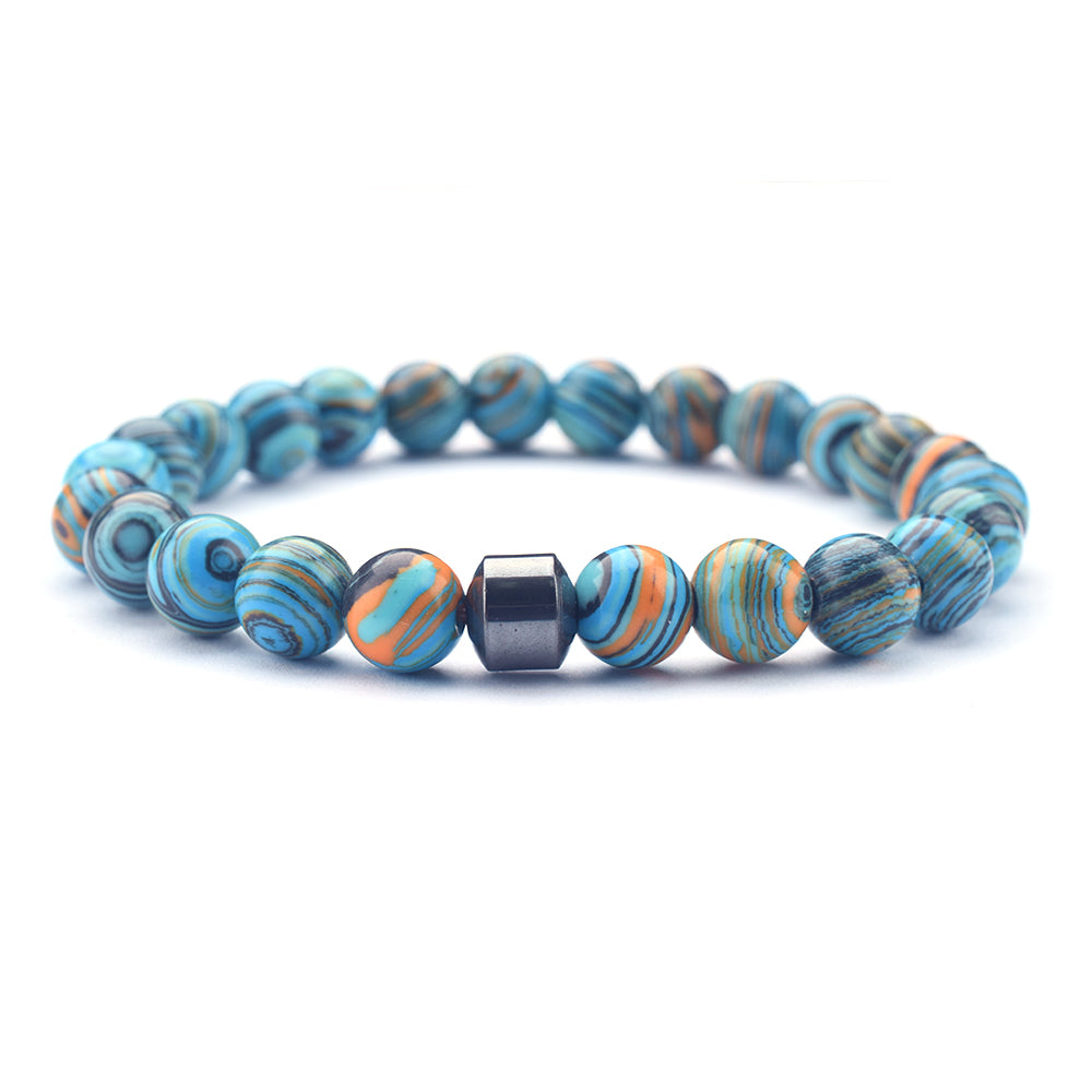 Blue Malachite 8mm Stretch Bracelet