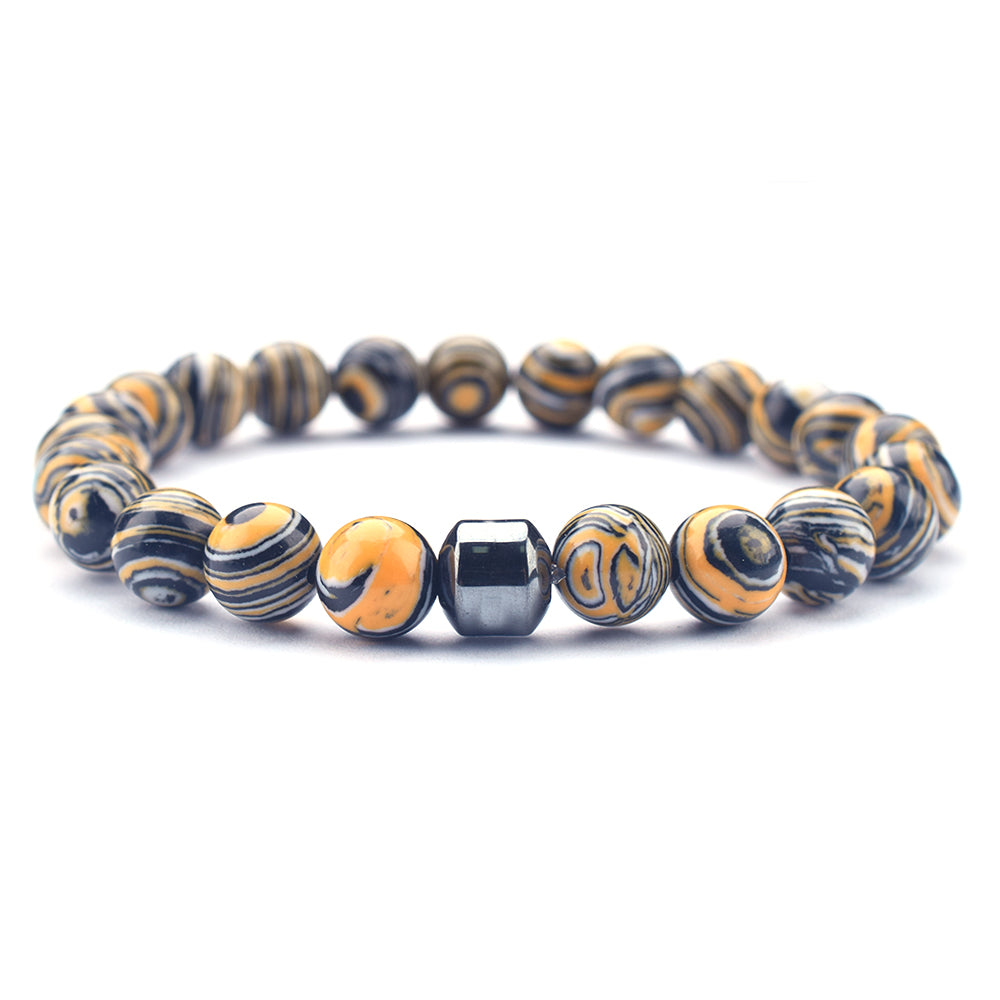 Yellow Malachite 8mm Stretch Bracelet