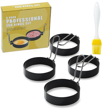 Stainless steel non stick coating circular egg fryer hamburger patty mold