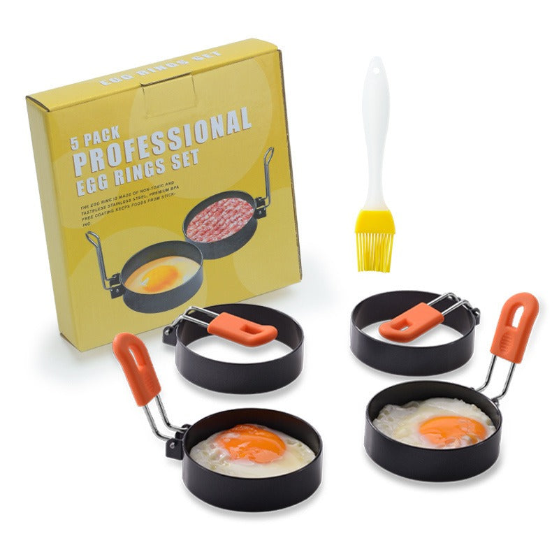 Stainless steel non stick coating circular egg fryer hamburger patty mold