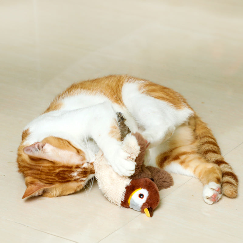 Rechargeable Chirping Flapping Bird (Non-Flying) Interactive Cat Toy