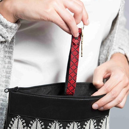 Hand-Made Embroidery Tatreez Tribal Keychain - Red