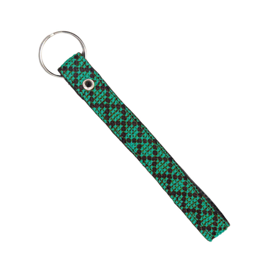 Hand-Made Embroidery Tatreez Tribal Keychain - Teal