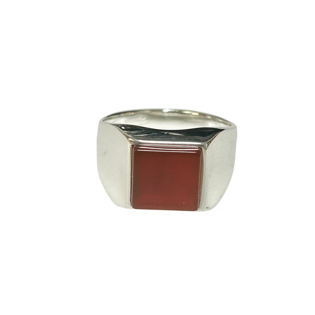Sterling Silver Red Agate Stone Ring