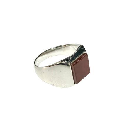 Sterling Silver Red Agate Stone Ring