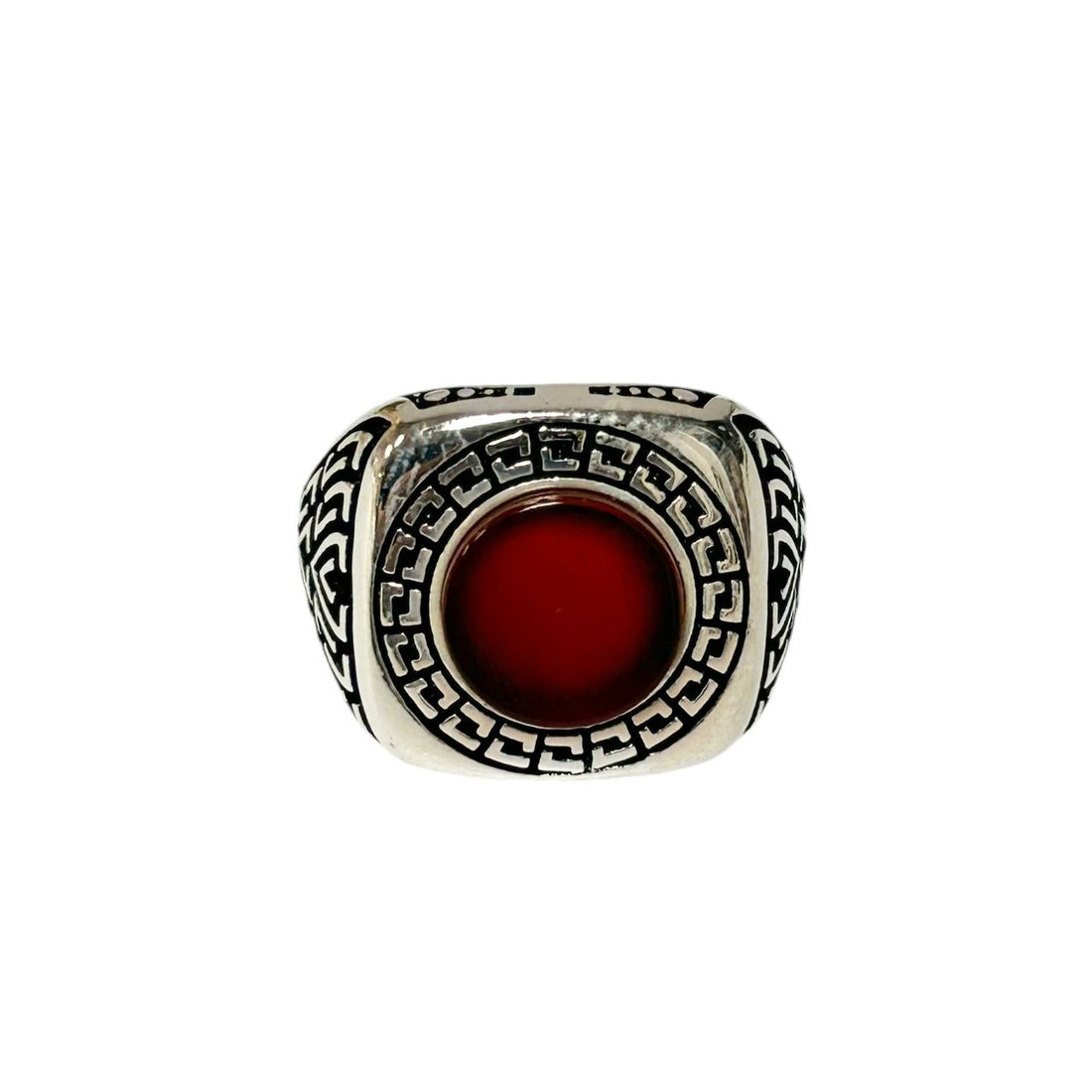 Sterling Silver Red Agate Stone Ring