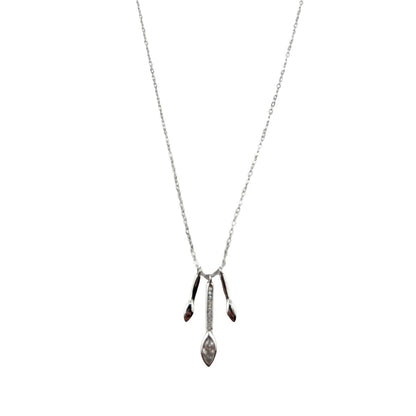 Sterling Silver CZ Womens Necklace
