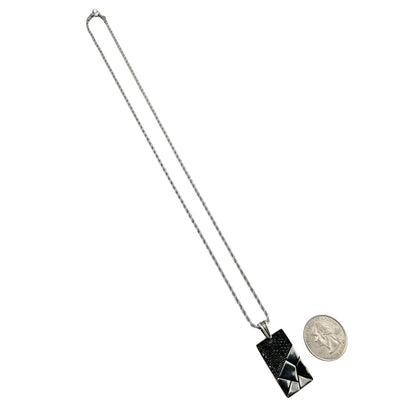 Sterling Silver Mens CZ Pendant