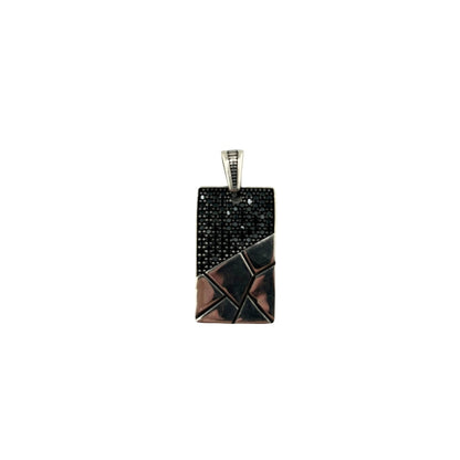 Sterling Silver Mens CZ Pendant