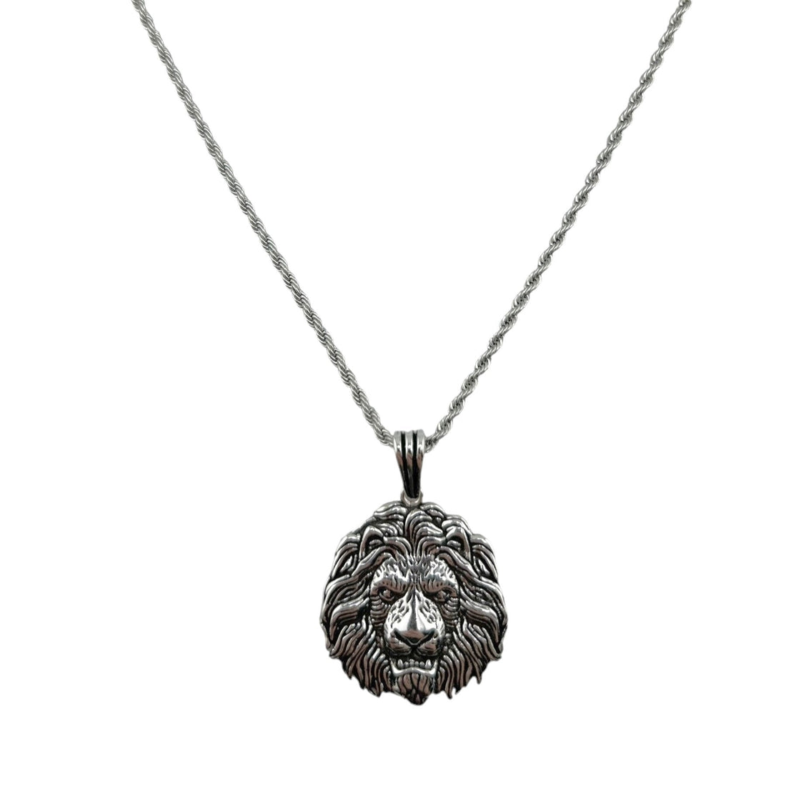 Sterling Silver Lion Mens Pendant