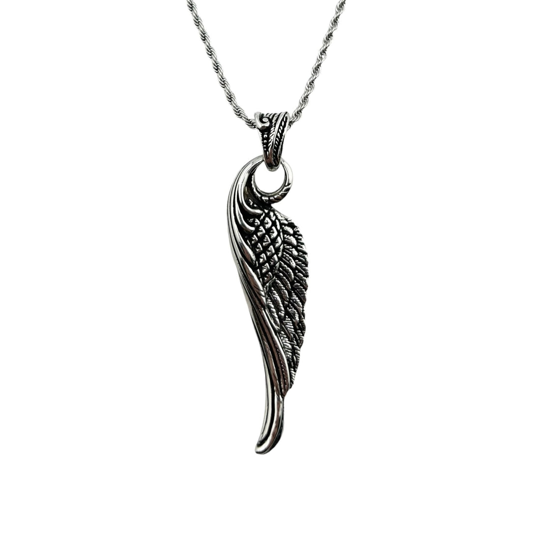 Sterling Silver Wing Mens Pendant