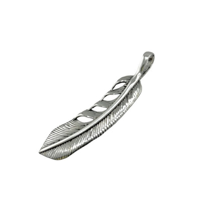 Sterling Silver Leaf Mens Pendant