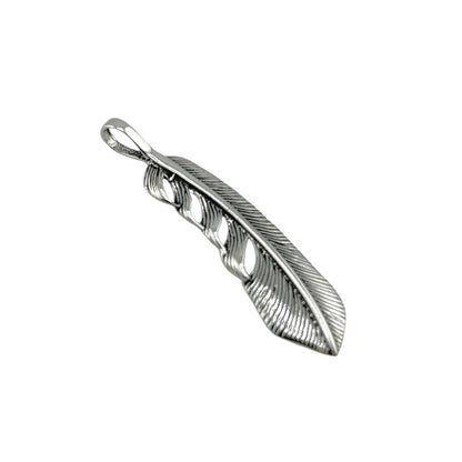 Sterling Silver Leaf Mens Pendant