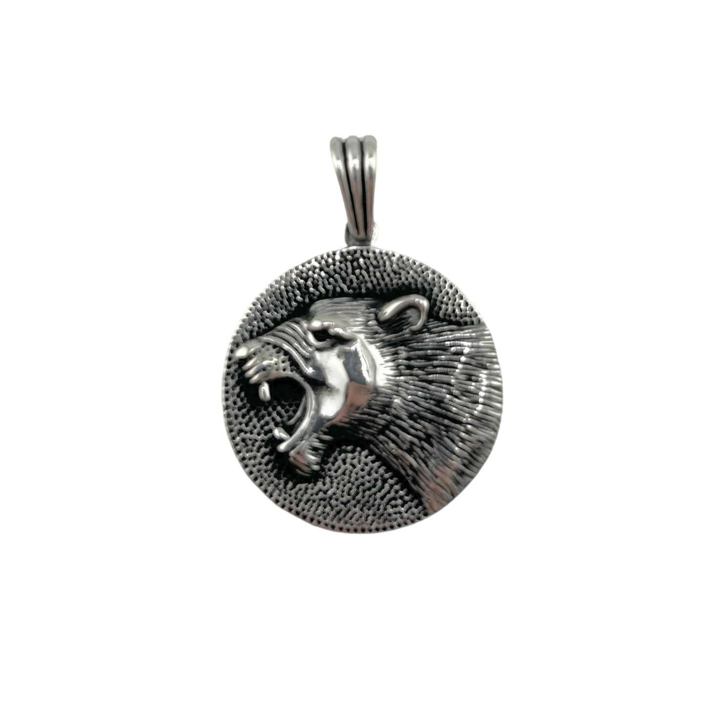 Sterling Silver Bobcat Mens Pendant