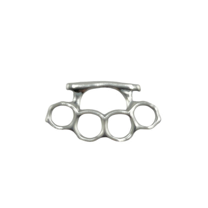 Sterling Silver Brass Knuckle Mens Pendant
