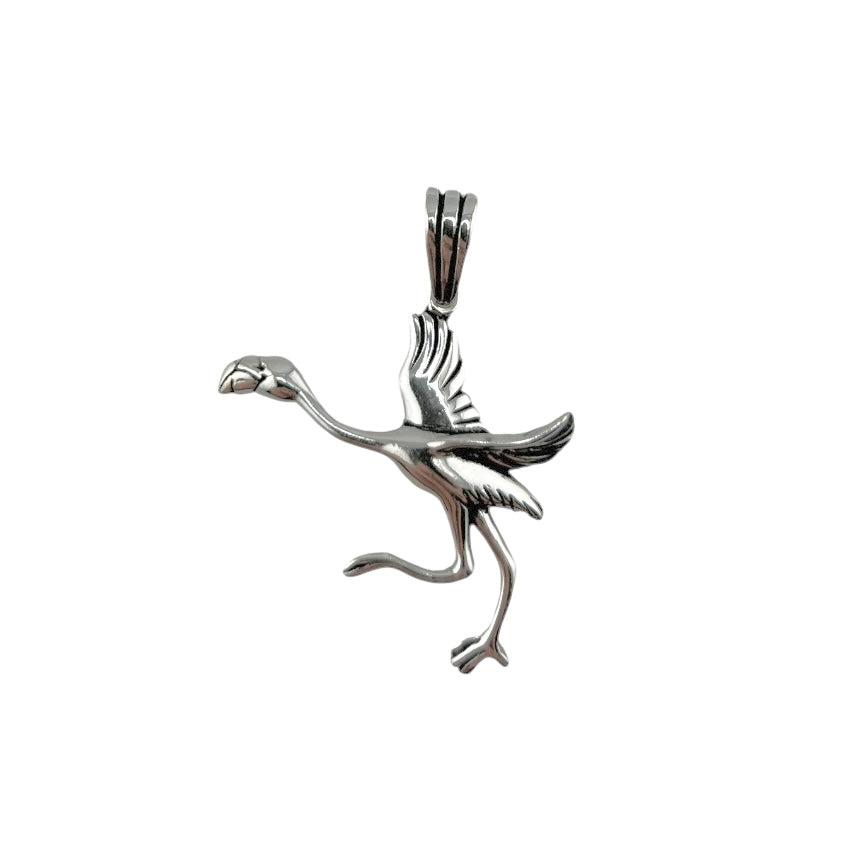 Sterling Silver Flamingo Mens Pendant