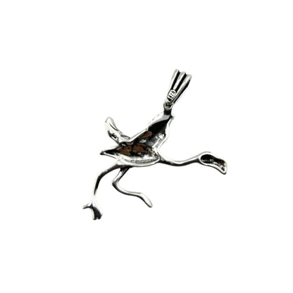 Sterling Silver Flamingo Mens Pendant