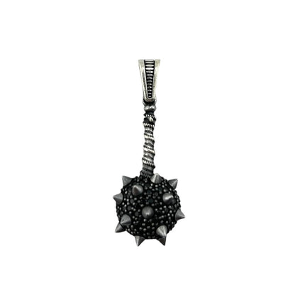 Sterling Silver CZ Morning Star Mens Pendant