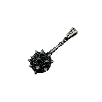 Sterling Silver CZ Morning Star Mens Pendant