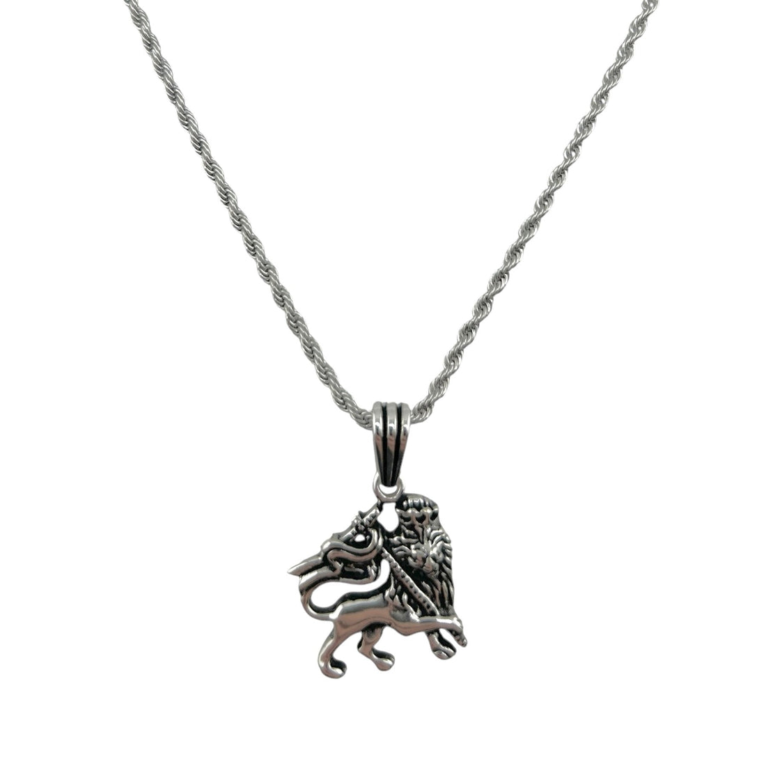 Sterling Silver Lion Mens Pendant
