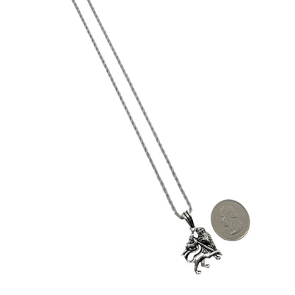 Sterling Silver Lion Mens Pendant