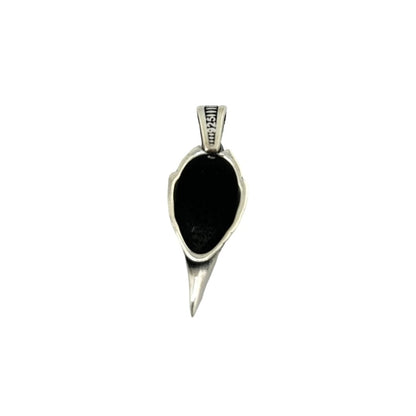 Sterling Silver CZ Eagle Head Mens Pendant