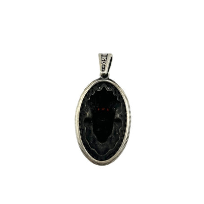 Sterling Silver CZ Indian Chief Mens Pendant