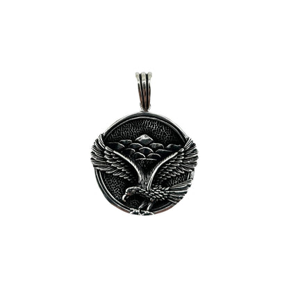 Sterling Silver Flying Eagle Mens Pendant
