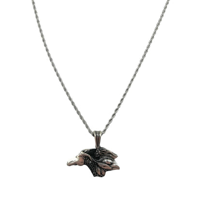 Sterling Silver CZ Horse Mens Pendant