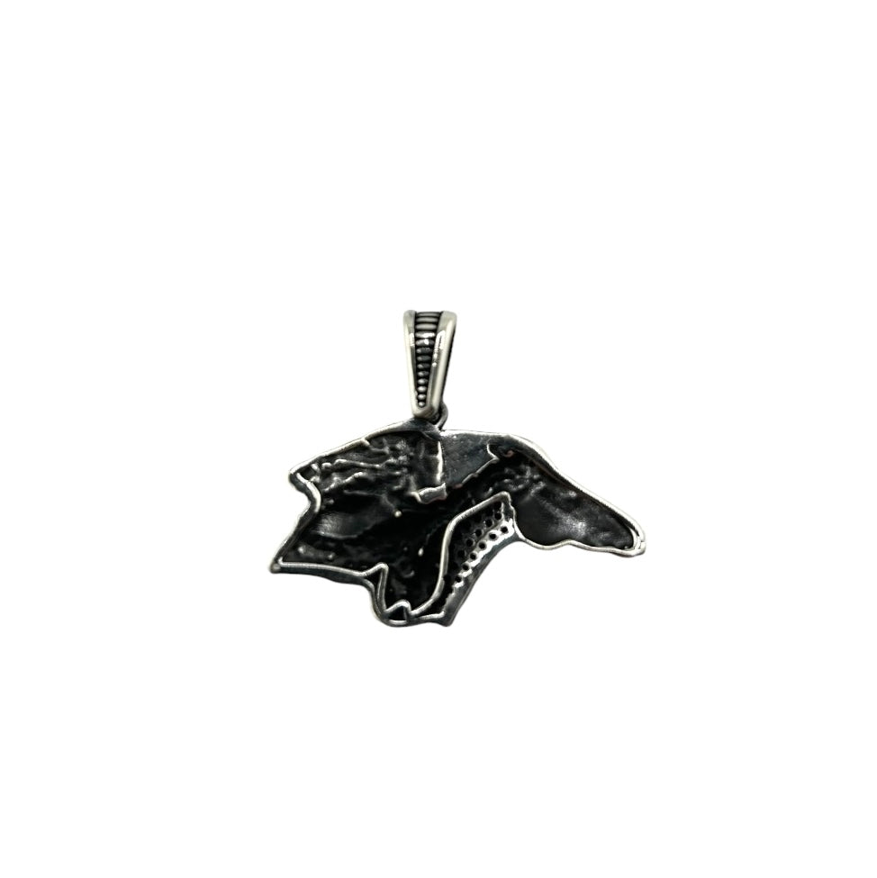 Sterling Silver CZ Horse Mens Pendant