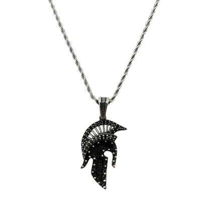 Sterling Silver CZ Chief Mens Pendant
