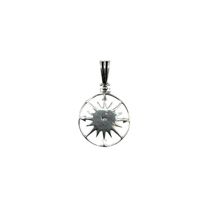 Sterling Silver Compass Mens Pendant