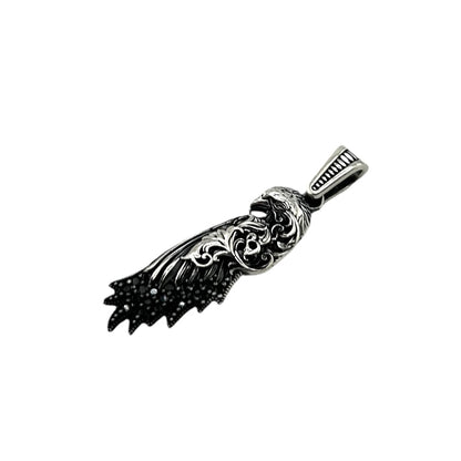 Sterling Silver CZ Eagle Mens Pendant