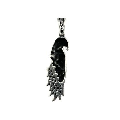 Sterling Silver CZ Eagle Mens Pendant