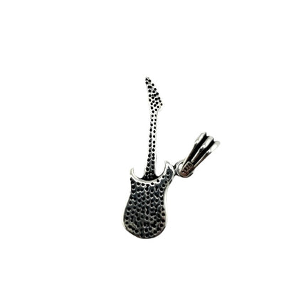 Sterling Silver Guitar Mens Pendant