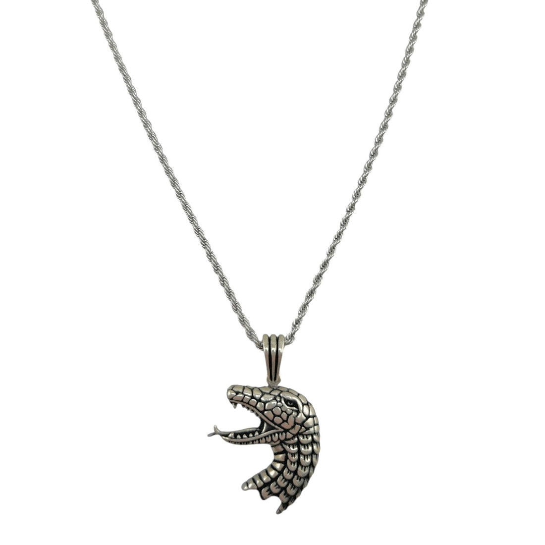 Sterling Silver Dragon Mens Pendant