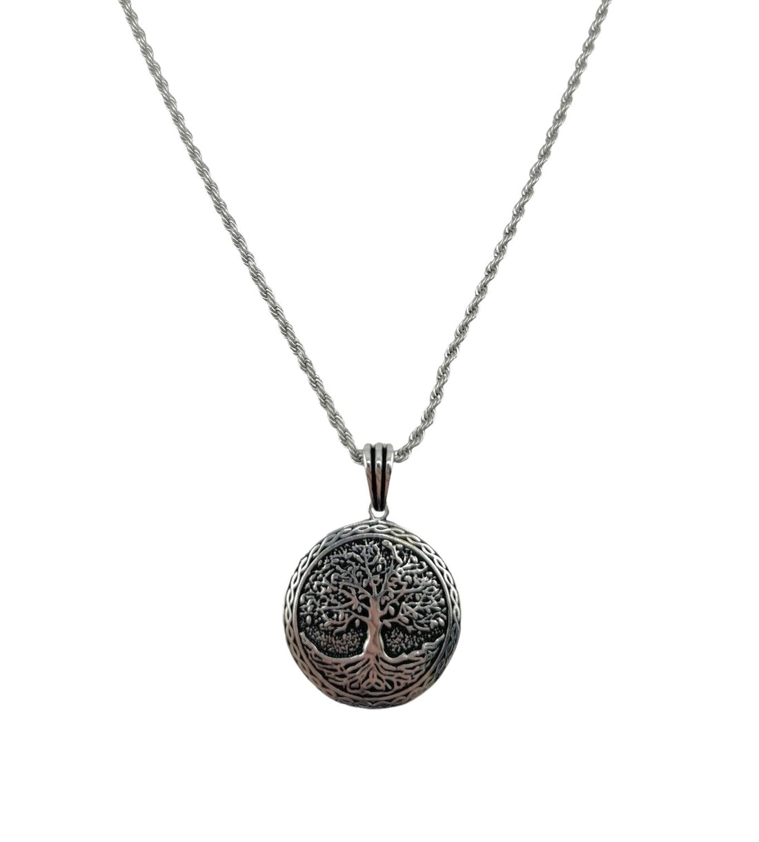 Sterling Silver Tree of Life Mens Pendant
